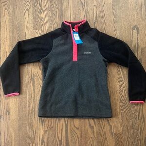 Columbia Black and Pink Fleece Hoodie